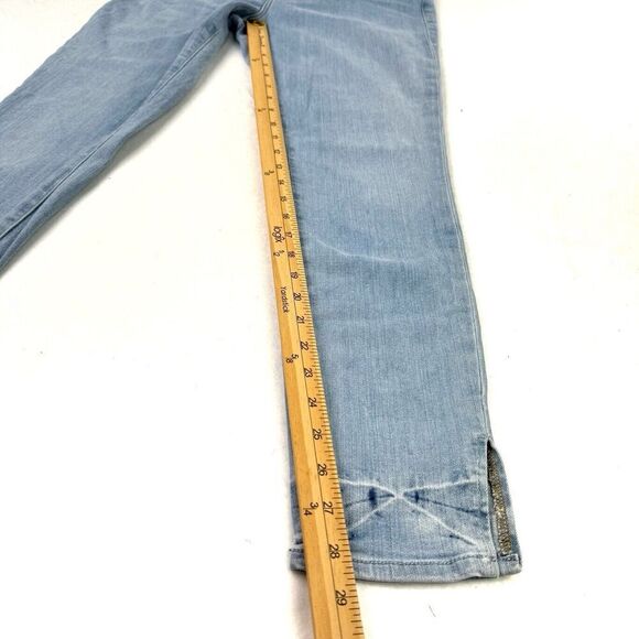 Good American Jeans Measured 30/31 X 29 Blue Good Legs Split Hem Skinny Hi Rise - Picture 11 of 12